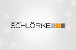 Schlörke logo with modular icons in orange, gray, and white, and the tagline "Training & Beratung".